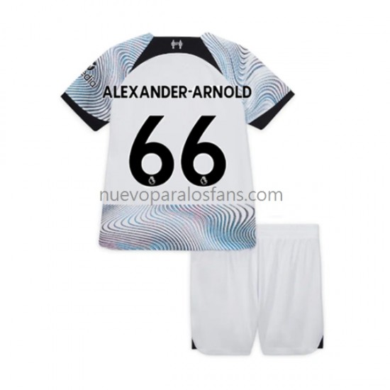 Camiseta de Fútbol Liverpool Alexander-Arnold 66 Niño Exterior 2022-2023 Manga Corta