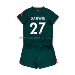 Camiseta de Fútbol Liverpool Darwin Nunez 27 Niño Tercera 2022-2023 Manga Corta