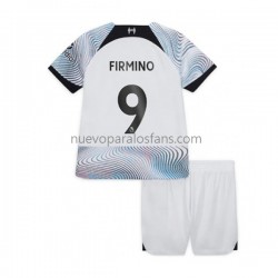 Camiseta de Fútbol Liverpool Roberto Firmino 9 Niño Exterior 2022-2023 Manga Corta