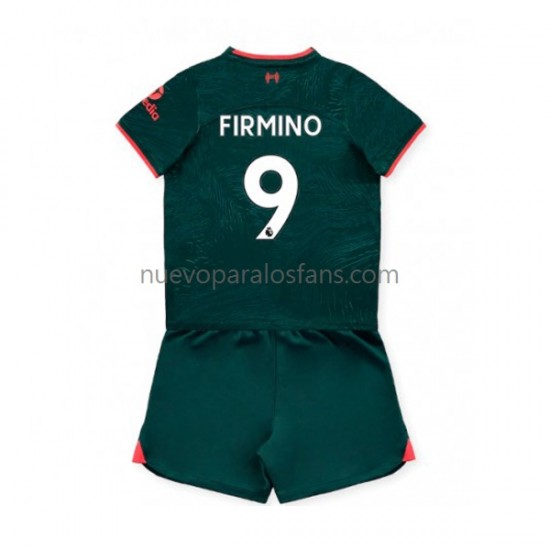 Camiseta de Fútbol Liverpool Roberto Firmino 9 Niño Tercera 2022-2023 Manga Corta