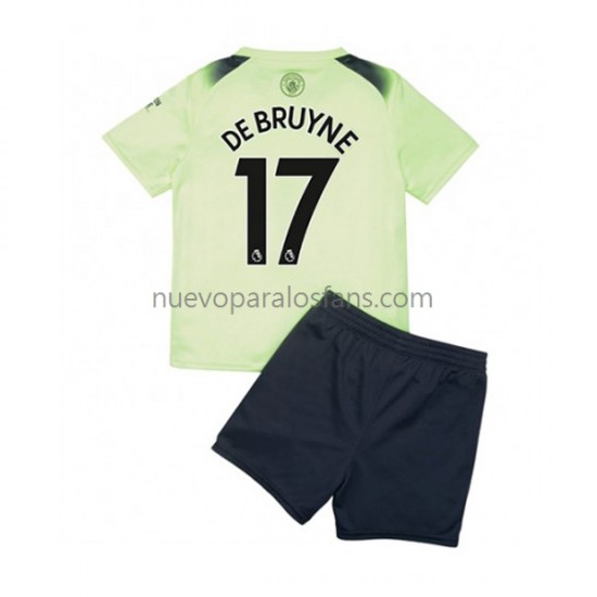 Camiseta de Fútbol Manchester City De Bruyne 17 Niño Tercera 2022-2023 Manga Corta