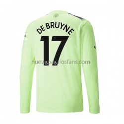 Camiseta de Fútbol Manchester City De Bruyne 17 Hombre Tercera 2022-2023 Manga Larga