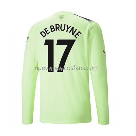 Camiseta de Fútbol Manchester City De Bruyne 17 Hombre Tercera 2022-2023 Manga Larga