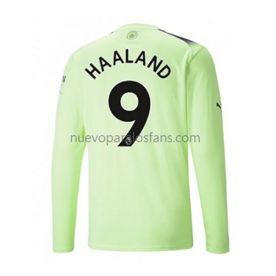 Camiseta de Fútbol Manchester City Haaland 9 Hombre Tercera 2022-2023 Manga Larga
