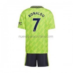 Camiseta de Fútbol Manchester United Cristiano Ronaldo 7 Niño Tercera 2022-2023 Manga Corta