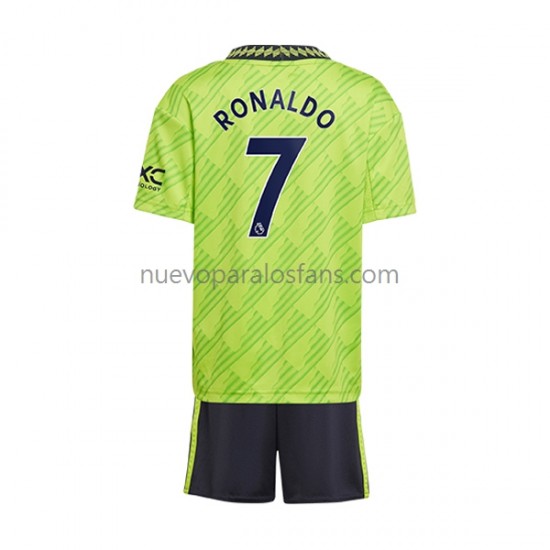Camiseta de Fútbol Manchester United Cristiano Ronaldo 7 Niño Tercera 2022-2023 Manga Corta