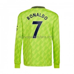 Camiseta de Fútbol Manchester United Cristiano Ronaldo Hombre Tercera 2022-2023 Manga Larga