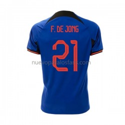 Camiseta de Fútbol Países Bajos Frenkie de Jong 21 Hombre Exterior Copa Mundial 2022 Manga Corta