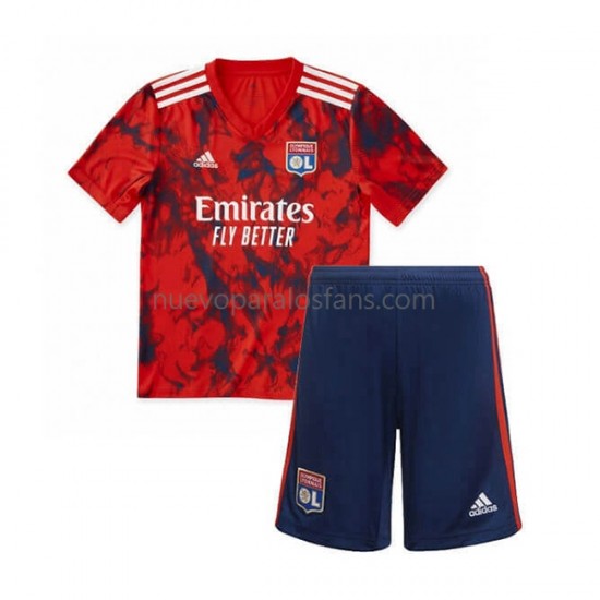 Camiseta de Fútbol Olympique de Lyon Niño Exterior 2022-2023 Manga Corta