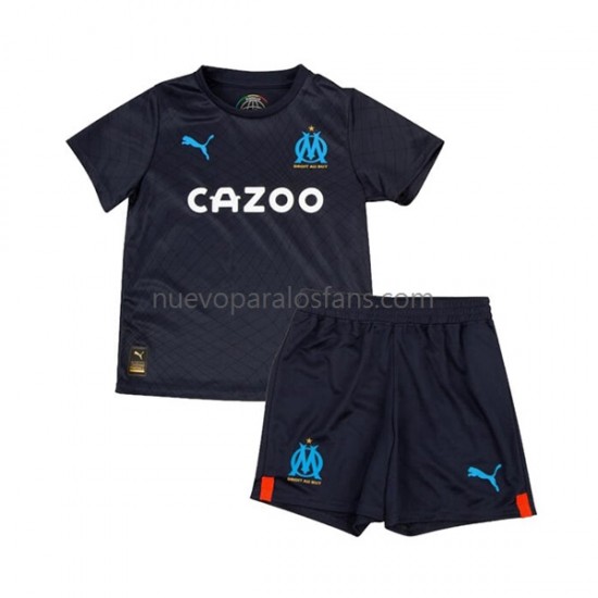 Camiseta de Fútbol Olympique de Marsella Niño Exterior 2022-2023 Manga Corta
