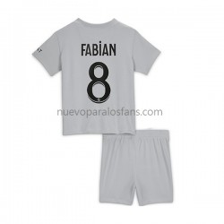Camiseta de Fútbol Paris Saint-Germain Fabian 8 Niño Exterior 2022-2023 Manga Corta