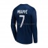 Camiseta de Fútbol Paris Saint-Germain Mbappé 7 Hombre Casa 2022-2023 Manga Larga
