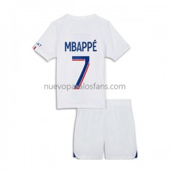 Camiseta de Fútbol Paris Saint-Germain Mbappé 7 Niño Tercera 2022-2023 Manga Corta