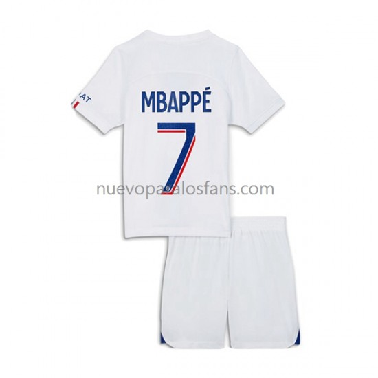 Camiseta de Fútbol Paris Saint-Germain Mbappé 7 Niño Tercera 2022-2023 Manga Corta