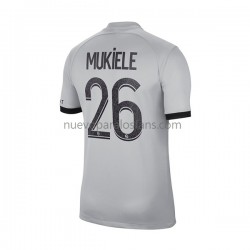 Camiseta de Fútbol Paris Saint-Germain Mukiele 26 Hombre Exterior 2022-2023 Manga Corta