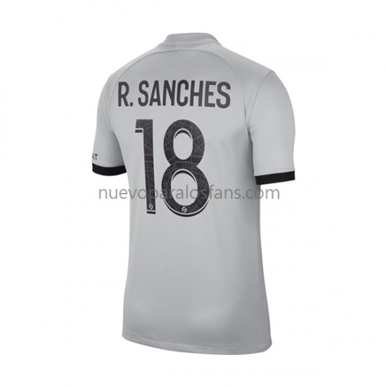 Camiseta de Fútbol Paris Saint-Germain R.Sanches 18 Hombre Exterior 2022-2023 Manga Corta