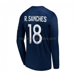 Camiseta de Fútbol Paris Saint-Germain R.Sanches 18 Hombre Casa 2022-2023 Manga Larga
