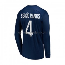 Camiseta de Fútbol Paris Saint-Germain Sergio Ramos 4 Hombre Casa 2022-2023 Manga Larga