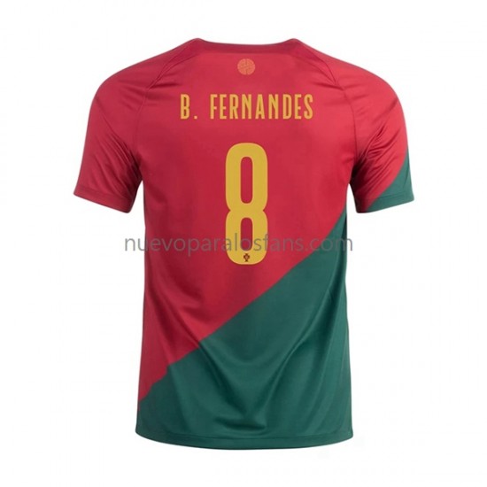 Camiseta de Fútbol Portugal B.Fernandes 8 Hombre Casa Copa Mundial 2022 Manga Corta