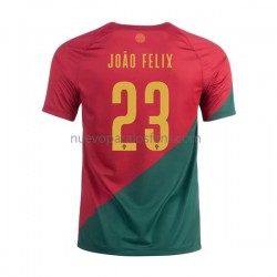 Camiseta de Fútbol Portugal Joao Felix 23 Hombre Casa Copa Mundial 2022 Manga Corta