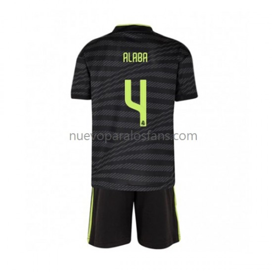 Camiseta de Fútbol Real Madrid David Alaba 4 Niño Tercera 2022-2023 Manga Corta