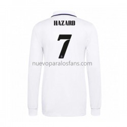 Camiseta de Fútbol Real Madrid Eden Hazard 7 Hombre Casa 2022-2023 Manga Larga