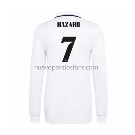 Camiseta de Fútbol Real Madrid Eden Hazard 7 Hombre Casa 2022-2023 Manga Larga