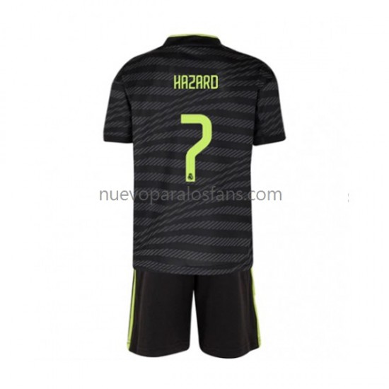 Camiseta de Fútbol Real Madrid Eden Hazard 7 Niño Tercera 2022-2023 Manga Corta