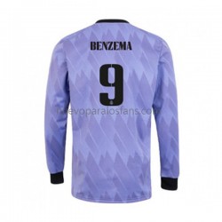 Camiseta de Fútbol Real Madrid Karim Benzema 9 Hombre Exterior 2022-2023 Manga Larga