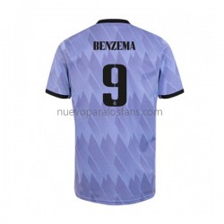 Camiseta de Fútbol Real Madrid Karim Benzema 9 Hombre Exterior 2022-2023 Manga Corta