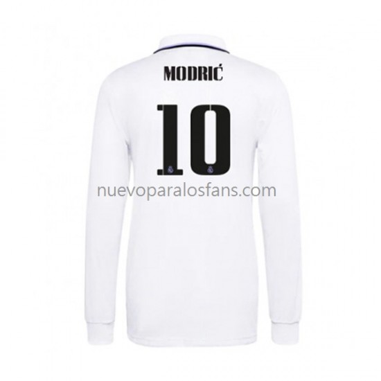 Camiseta de Fútbol Real Madrid Modrić 10 Hombre Casa 2022-2023 Manga Larga