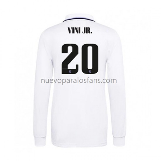 Camiseta de Fútbol Real Madrid Vinicius Junior 20 Hombre Casa 2022-2023 Manga Larga