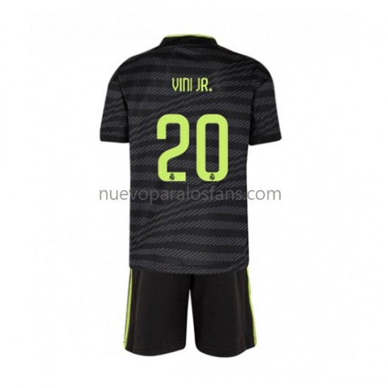 Camiseta de Fútbol Real Madrid Vinicius Junior 20 Niño Tercera 2022-2023 Manga Corta