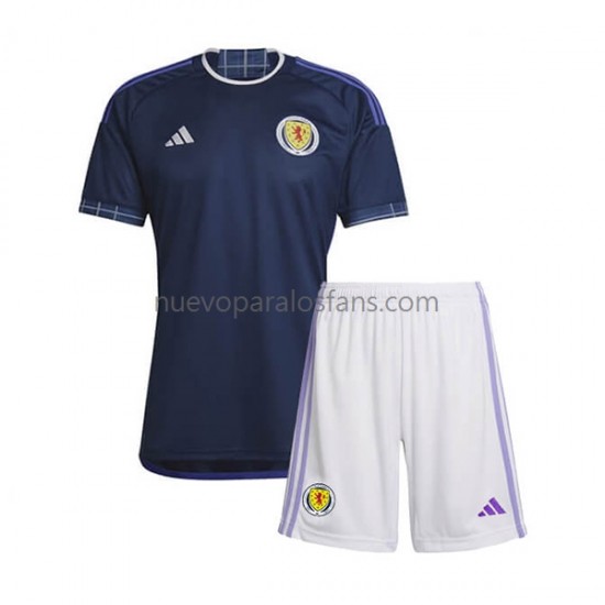 Camiseta de Fútbol Escocia Niño Casa 2022-2023 Manga Corta