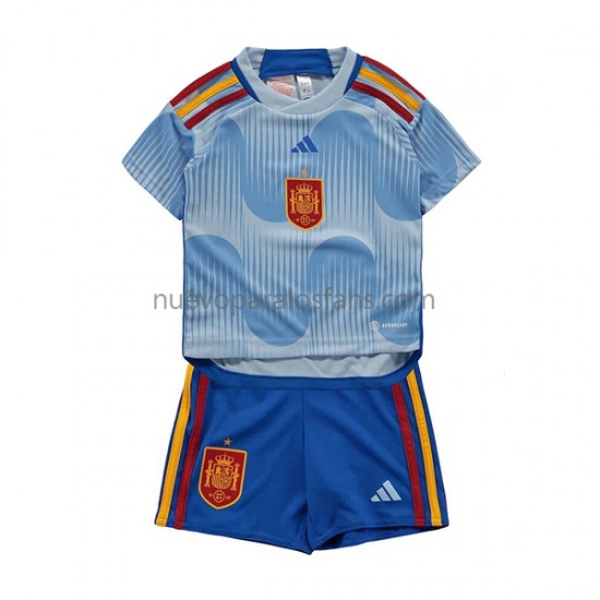 Camiseta de Fútbol España Niño Exterior Copa Mundial 2022 Manga Corta