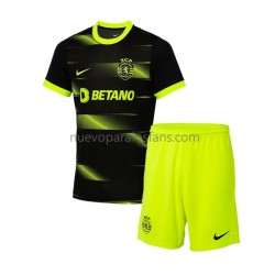 Camiseta de Fútbol Sporting CP Niño Exterior 2022-2023 Manga Corta