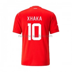 Camiseta de Fútbol Suiza Xhaka 10 Hombre Casa Copa Mundial 2022 Manga Corta