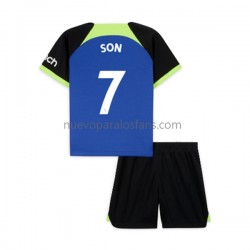 Camiseta de Fútbol Tottenham Hotspur Son Heung-min 7 Niño Exterior 2022-2023 Manga Corta