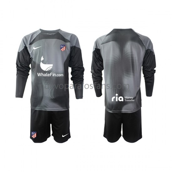 Camiseta de Fútbol Atlético Madrid Portero Niño Exterior 2022-2023 Manga Larga