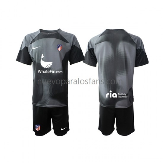 Camiseta de Fútbol Atlético Madrid Portero Niño Exterior 2022-2023 Manga Corta