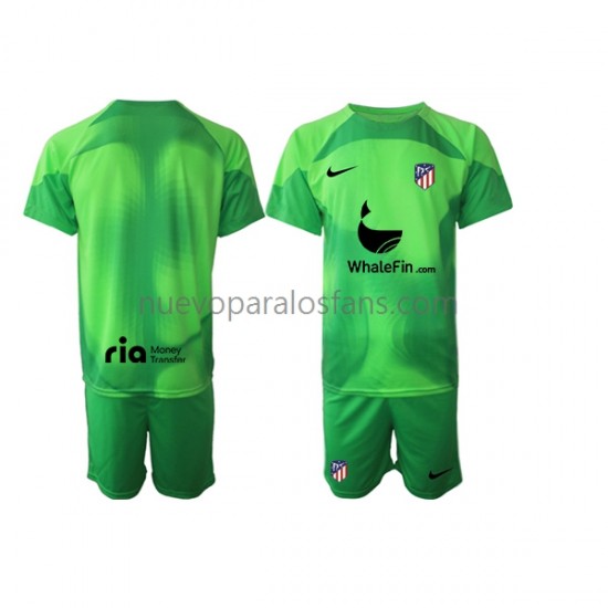Camiseta de Fútbol Atlético Madrid Portero Niño Casa 2022-2023 Manga Corta