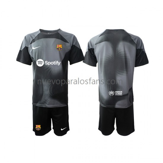 Camiseta de Fútbol FC Barcelona Portero Niño Exterior 2022-2023 Manga Corta