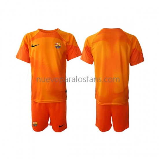 Camiseta de Fútbol FC Barcelona Portero Niño Tercera 2022-2023 Manga Corta