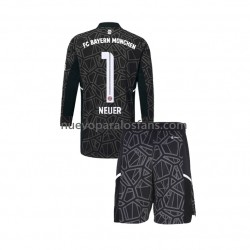 Camiseta de Fútbol Bayern de Múnich Manuel Neuer 1 Portero Niño Exterior 2022-2023 Manga Larga