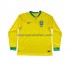 Camiseta de Fútbol Brasil Hombre Casa Copa Mundial 2022 Manga Larga