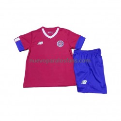 Camiseta de Fútbol Costa Rica Niño Casa Copa Mundial 2022 Manga Corta