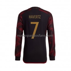 Camiseta de Fútbol Alemania Havertz 7 Hombre Exterior Copa Mundial 2022 Manga Larga