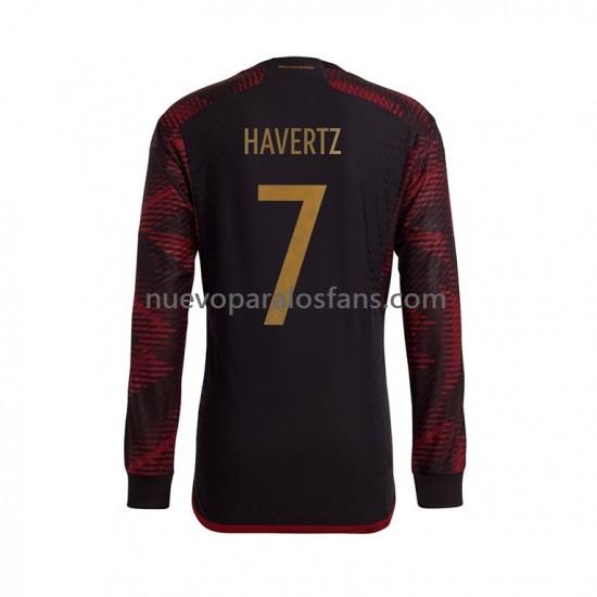 Camiseta de Fútbol Alemania Havertz 7 Hombre Exterior Copa Mundial 2022 Manga Larga