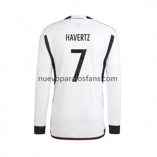 Camiseta de Fútbol Alemania Havertz 7 Hombre Casa Copa Mundial 2022 Manga Larga