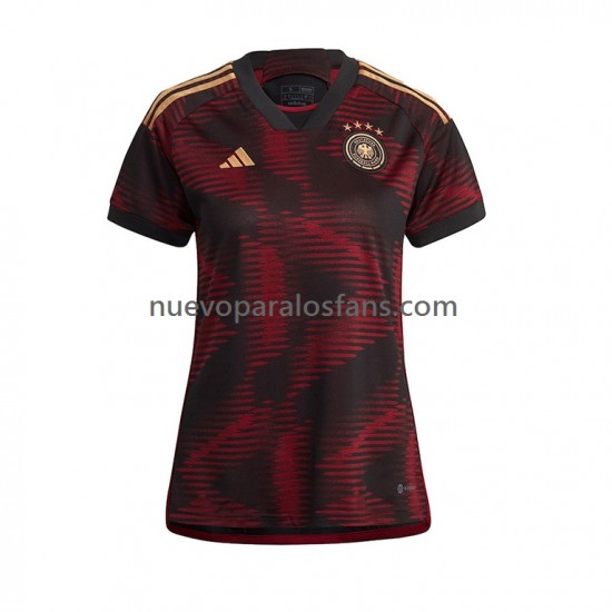 Camiseta de Fútbol Alemania Mujer Exterior Copa Mundial 2022 Manga Corta